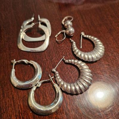 Silver Earring Lot