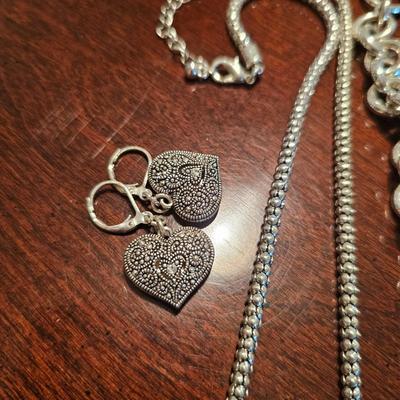 Crystal and Silver Jewelry Set