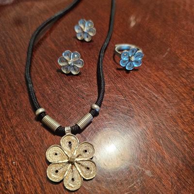 Flower Jewelry Set
