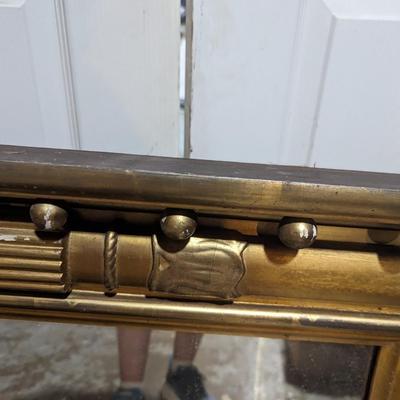 Large Gold Tone Wall Mirror