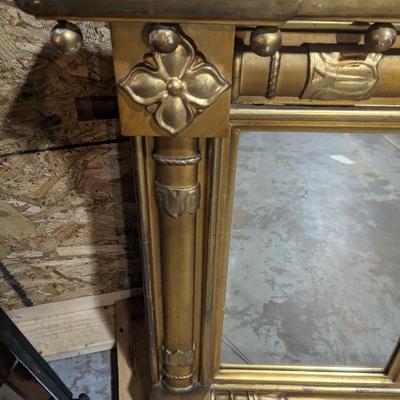 Large Gold Tone Wall Mirror