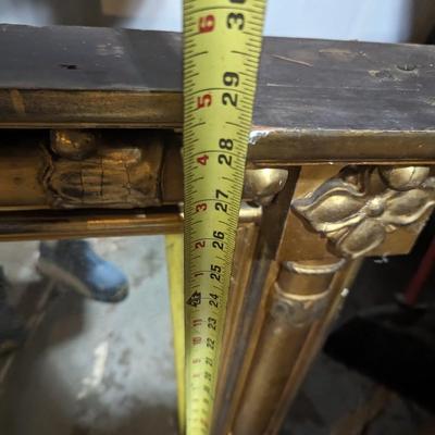 Large Gold Tone Wall Mirror