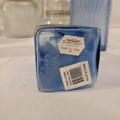 Green and Blue Glass Jars and More (LR-CE)