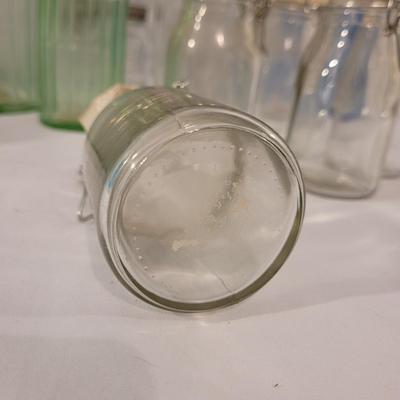 Green and Blue Glass Jars and More (LR-CE)