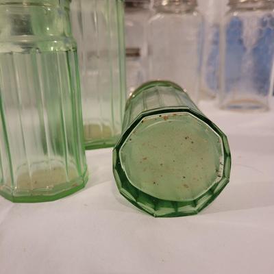 Green and Blue Glass Jars and More (LR-CE)