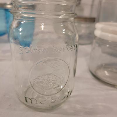 Green and Blue Glass Jars and More (LR-CE)
