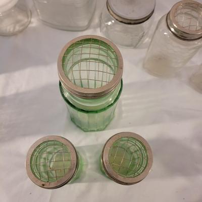 Green and Blue Glass Jars and More (LR-CE)
