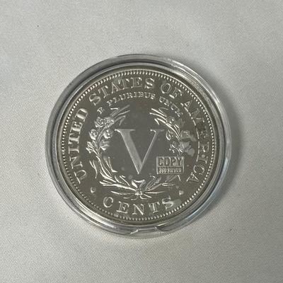 Silver Liberty "V" Nickel Replica