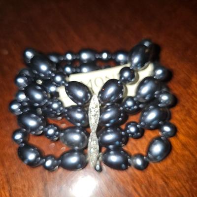 Monet New with Tags Faux Gray Pearl Jewelry Set