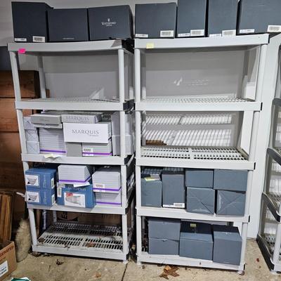 Four Grey Keter Storage Shelves (G-JS)