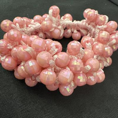 Really cute bubblegum sparkly beaded stretchy bracelet
