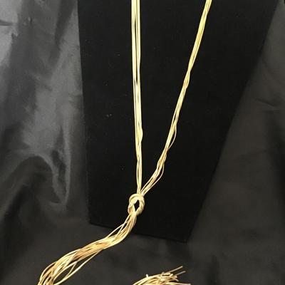 Banana Republic XLong Gold Tassel Necklace