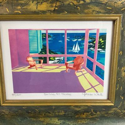 347 Sailing, St. Thomas Signed and numbered Lithograph by Jonna White