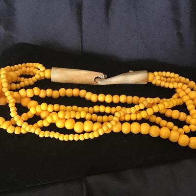 Carved Beaded Necklace