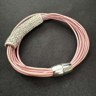 Super cute, rhinestone, blush, pink, magnetic bracelet