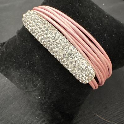 Super cute, rhinestone, blush, pink, magnetic bracelet