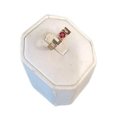 Tested 9.23K Gold Ruby "Love" Ring [2.12g]