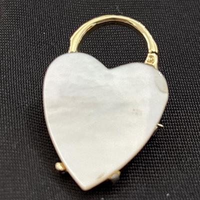 Gold tone heart pin