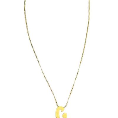 Stamped 14K Gold Necklace and Charm [2.06g]