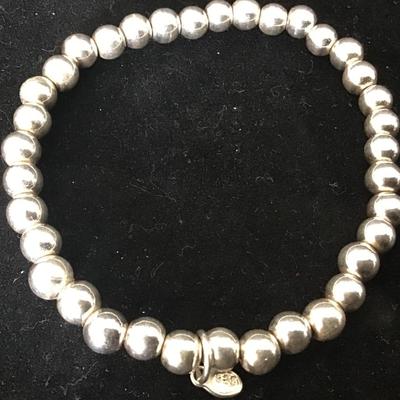 925 Silver Beaded Bracelet
