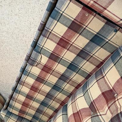 Plaid loveseat sleeper sofa