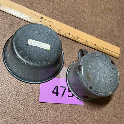 Granite ware cup & bowl