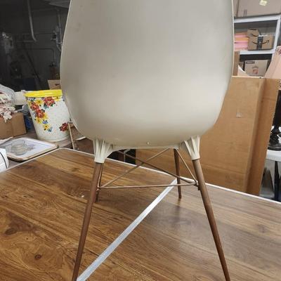 Pair of MCM molded plastic chairs