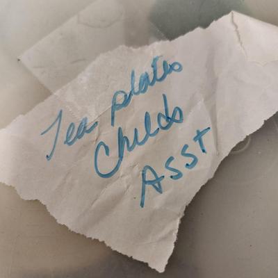 Antique child's dishes lot plus