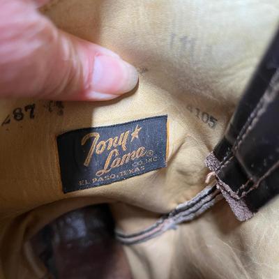Tony Lama Black Cowboy boots