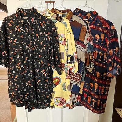 4 Hawaiian style shirts