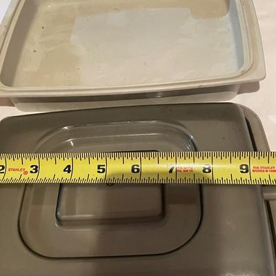 MICROWAVE COOKWARE & A WALL MOUNTED CAN OPENER