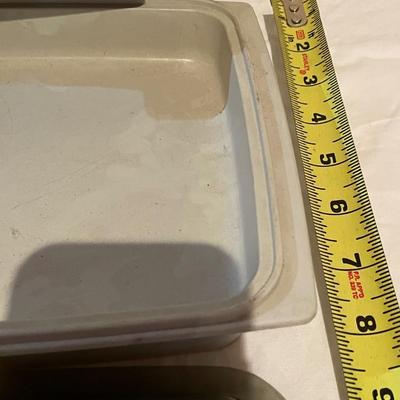 MICROWAVE COOKWARE & A WALL MOUNTED CAN OPENER