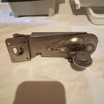 MICROWAVE COOKWARE & A WALL MOUNTED CAN OPENER