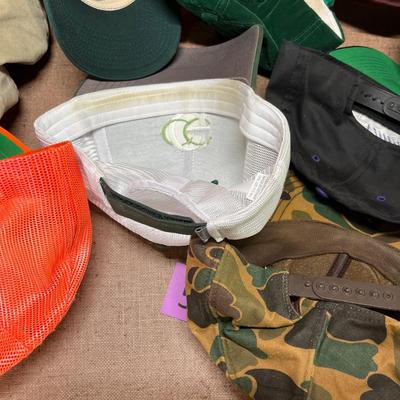Large lot of snap back hats