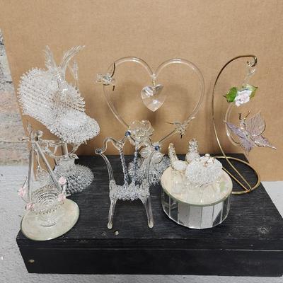 Threaded glass lot #3 (birdhouse)