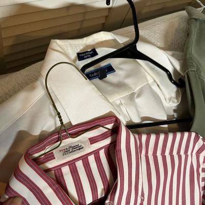 Large lot of men's dress shirts
