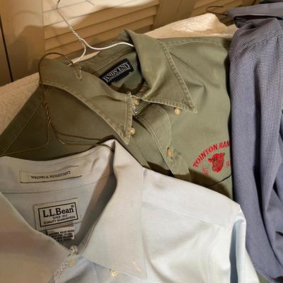 Large lot of men's dress shirts