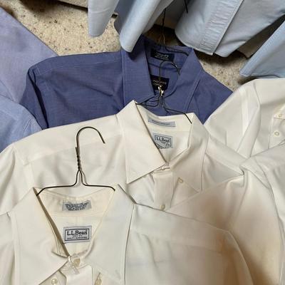 Large lot of men's dress shirts