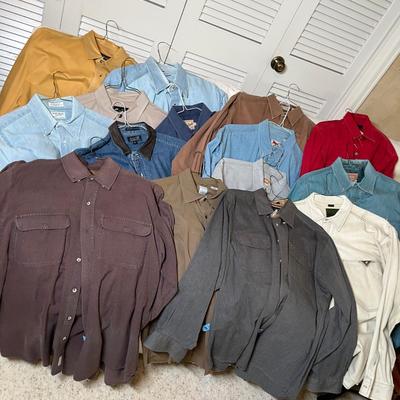 Large lot of men's shirts