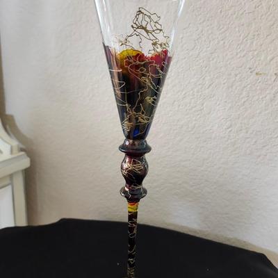 Romanian Glass Toasting Flute