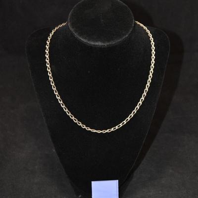 925 Sterling Cube Link Necklace 18" 14.4g