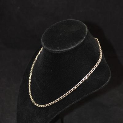 925 Sterling Cube Link Necklace 18" 14.4g