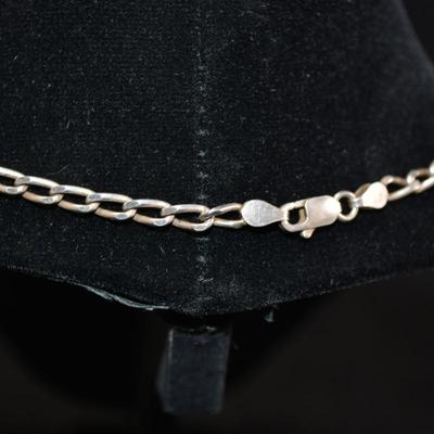 925 Sterling Cube Link Necklace 18" 14.4g