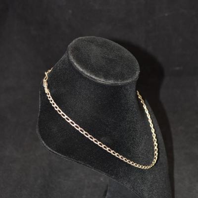 925 Sterling Cube Link Necklace 18" 14.4g