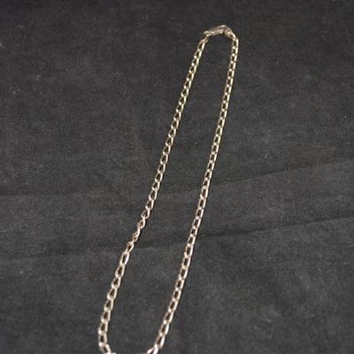 925 Sterling Cube Link Necklace 18" 14.4g