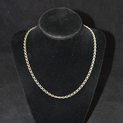 925 Sterling Cube Link Necklace 18" 14.4g