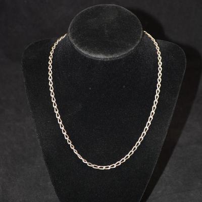 925 Sterling Cube Link Necklace 18" 14.4g