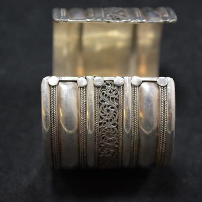 Wide Sterling Berber Cuff Bracelet 57.0g 1.75" Wide