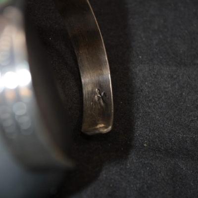 Vintage Sterling Cuff Bracelet with Turquoise and Coral 14.2g