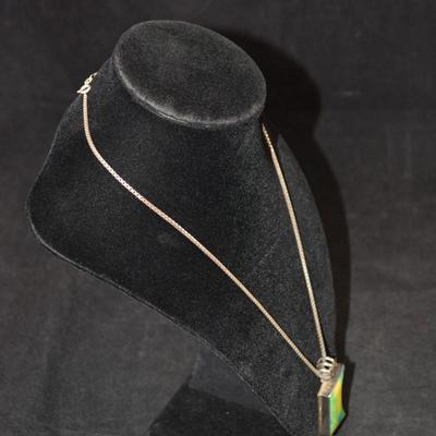 925 Sterling Fashion Necklace with 925 Matching Earrings 19.5" 39.7g